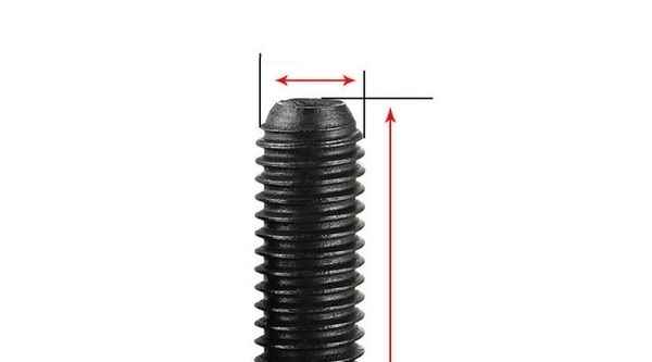 Máquina de parafuso de extremidade côncava de grau 12.9, soquete de fio superior de arroz, parafuso sem cabeça, parafuso Kimi