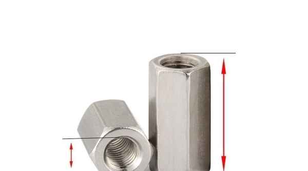 Processamento porca de coluna de isolamento de aço inoxidável de passagem dupla Extensão de pino hexagonal Porca sextavada