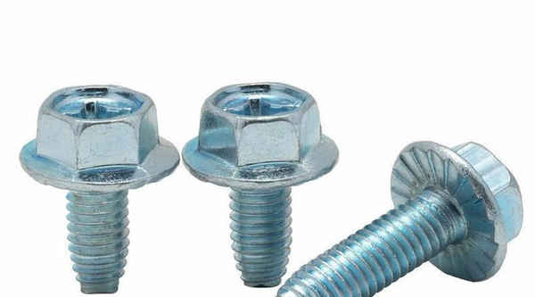 Processamento de superfície de flange hexagonal externa dentada superfície de flange de dente triângulo superfície de flange de dente cruzado parafuso de trava auto-roscante 3/4